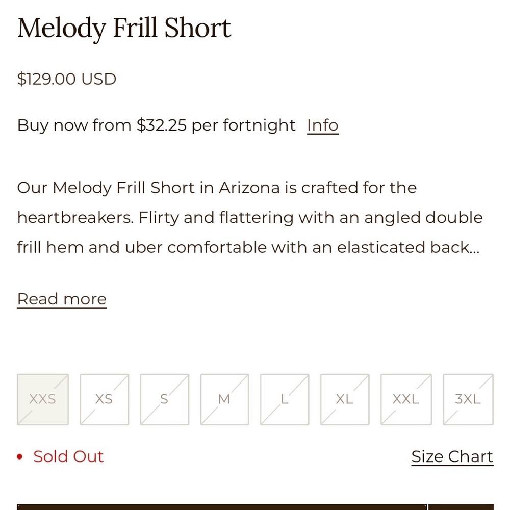 Spell Melody frill shorts size XL - Picture 3 of 17